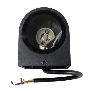 POWERTECH φωτιστικό τοίχου HLL-0187 για GU10 λάμπα, μεταλλικό, IP65, μαύρο | Φωτισμός | elabstore.gr