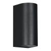 POWERTECH φωτιστικό τοίχου HLL-0188 για 2x GU10 λάμπες, μεταλλικό, IP65, μαύρο | Φωτισμός | elabstore.gr
