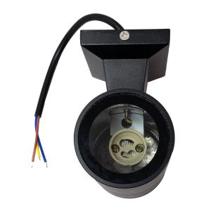 POWERTECH φωτιστικό τοίχου HLL-0189 για GU10 λάμπα, μεταλλικό, IP65, μαύρο | Φωτισμός | elabstore.gr