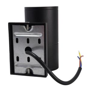 POWERTECH φωτιστικό τοίχου HLL-0189 για GU10 λάμπα, μεταλλικό, IP65, μαύρο | Φωτισμός | elabstore.gr