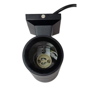 POWERTECH φωτιστικό τοίχου HLL-0190 για 2x GU10 λάμπες, μεταλλικό, IP65, μαύρο | Φωτισμός | elabstore.gr