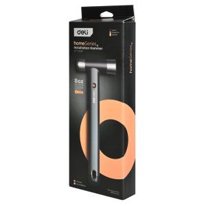 DELI σφυρί μπάλας HT7008 με αντιολισθητική λαβή, 250gr, 245mm, γκρι/μαύρο | Εργαλεία | elabstore.gr
