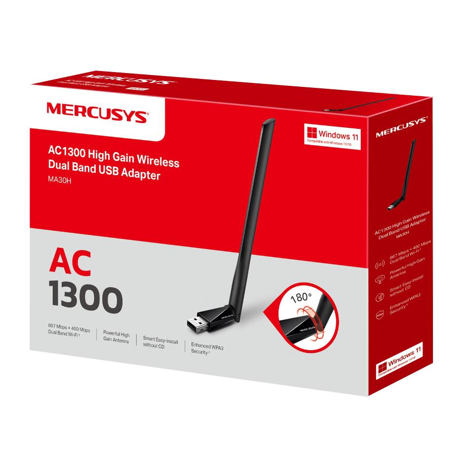 MERCUSYS ασύρματος USB αντάπτορας δικτύου MA30H, AC1300, Dual Band, V.2.0 | eLabstore.gr MERCUSYS ασύρματος USB αντάπτορας δικτύου MA30H, AC1300, Dual Band, V.2.0 | Δικτυακά | elabstore.gr