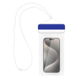 POWERTECH αδιάβροχη θήκη smartphone MOB-2013, IPX8, μπλε-λευκή | Αξεσουάρ κινητών | elabstore.gr