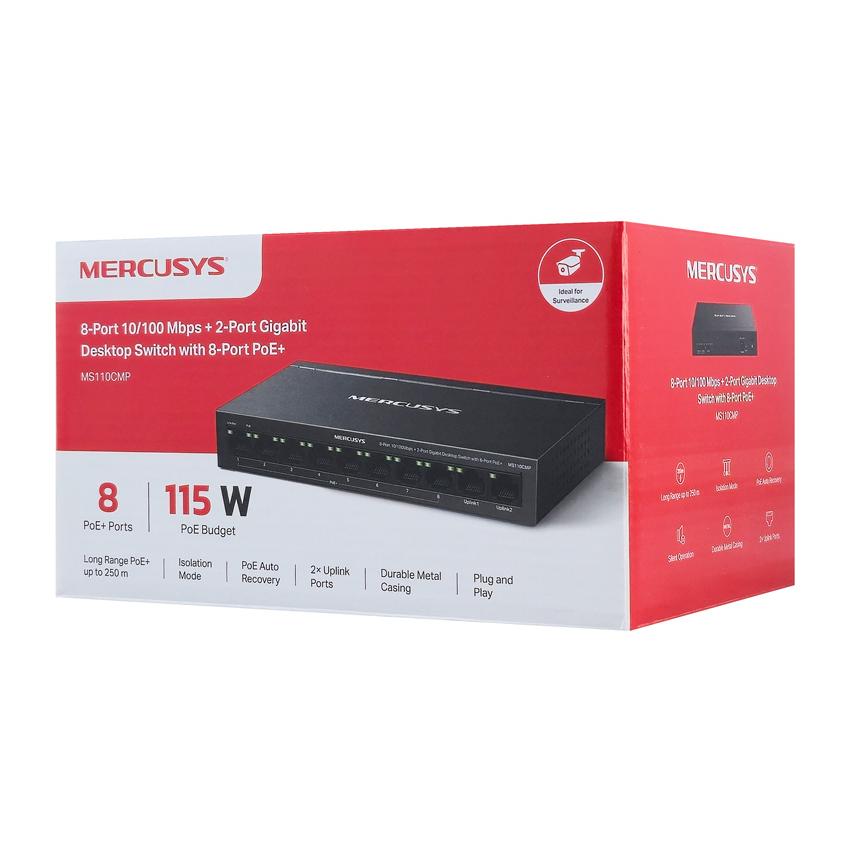 MERCUSYS Desktop Switch MS110CMP, 8x 10/100Mbps PoE+, 2x Gigabit, Ver. 1.0 | eLabstore.gr MERCUSYS Desktop Switch MS110CMP, 8x 10/100Mbps PoE+, 2x Gigabit, Ver. 1.0 - Image 6