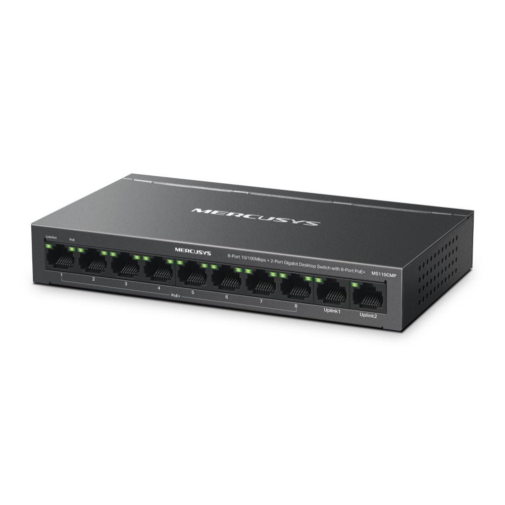 MERCUSYS Desktop Switch MS110CMP, 8x 10/100Mbps PoE+, 2x Gigabit, Ver. 1.0 | eLabstore.gr MERCUSYS Desktop Switch MS110CMP, 8x 10/100Mbps PoE+, 2x Gigabit, Ver. 1.0 | Δικτυακά | elabstore.gr