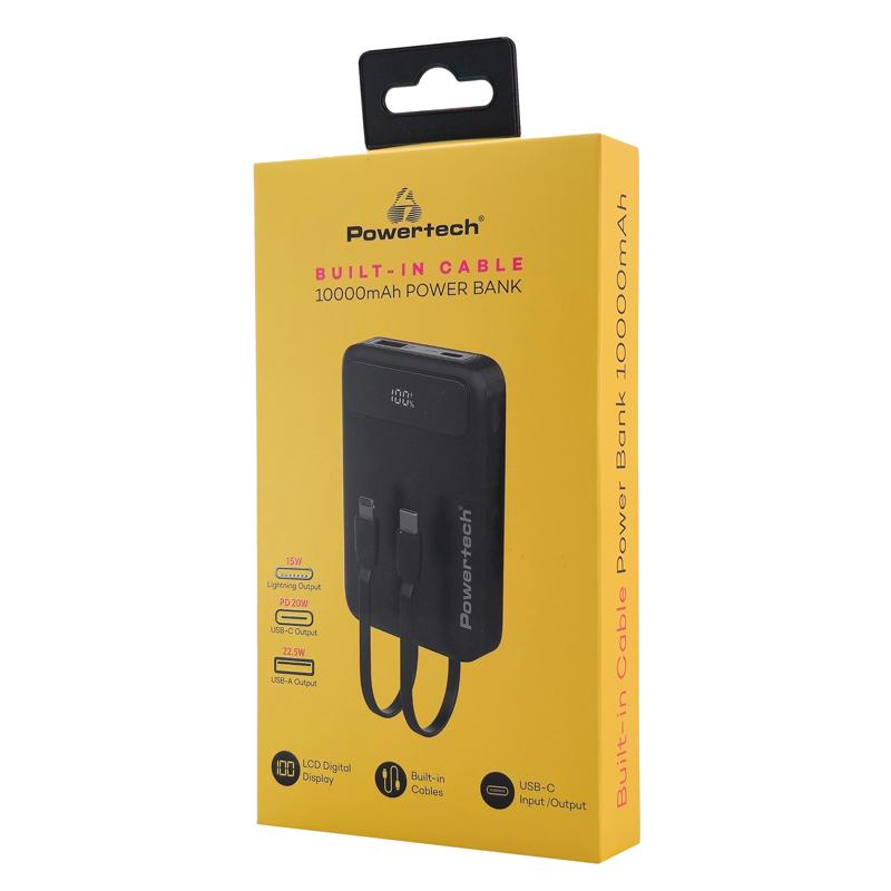 POWERTECH power bank με καλώδια και οθόνη PT-1417 10000mAh, 22.5W, μαύρο | eLabstore.gr POWERTECH power bank με καλώδια και οθόνη PT-1417 10000mAh, 22.5W, μαύρο | Αξεσουάρ κινητών | elabstore.gr