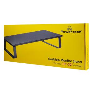 POWERTECH επιτραπέζια βάση οθόνης/laptop PT-1444, 13-32", έως 20kg, μαύρη | Εικόνα & Ήχος | elabstore.gr