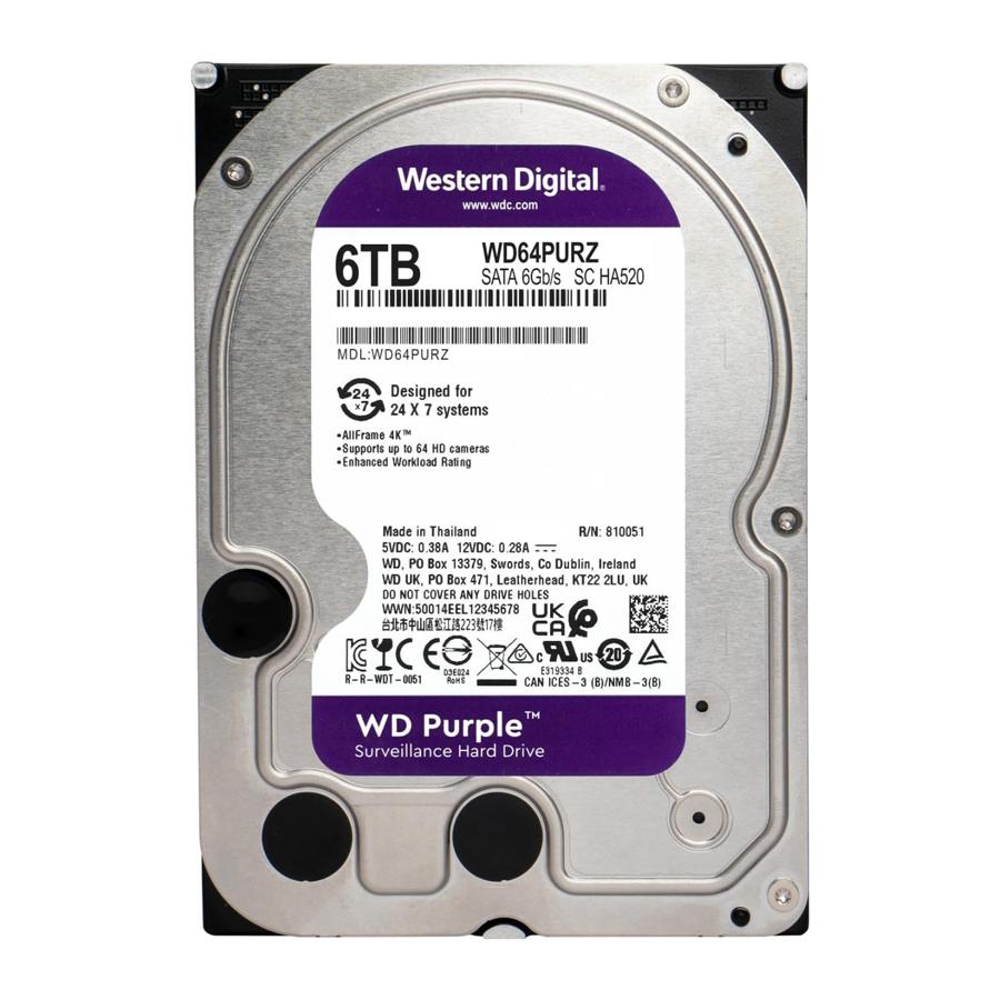 WD σκληρός δίσκος 3.5" Purple Surveillance 6TB, 256MB, 5400RPM, SATA III | eLabstore.gr WD σκληρός δίσκος 3.5" Purple Surveillance 6TB, 256MB, 5400RPM, SATA III | PC & Αναβάθμιση | elabstore.gr
