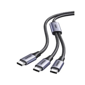Καλώδιο Φόρτισης UGREEN US561 35087 USB-C σε 2x USB-C PD 100W 1.5m Μαύρο | Καλώδια | elabstore.gr
