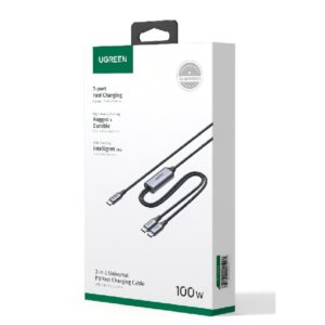 Καλώδιο Φόρτισης UGREEN US561 35087 USB-C σε 2x USB-C PD 100W 1.5m Μαύρο | Καλώδια | elabstore.gr