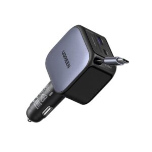 Φορτιστής Αυτοκινήτου 60W UGREEN EC602 55212B 2 Θέσεων,με καλώδιο USB-C 30W Γκρί | Φόρτιση | elabstore.gr