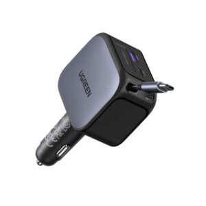 Φορτιστής Αυτοκινήτου 145W UGREEN EC604 55910B 3 Θέσεων,με καλώδιο USB-C 60W Γκρί | Φόρτιση | elabstore.gr