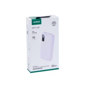 Power Bank 20000mAh PD 20W UGREEN PB312 65590B 3 Θέσεων, με καλώδιο USB-C 60W Μωβ | eLabstore.gr Power Bank 20000mAh PD 20W UGREEN PB312 65590B 3 Θέσεων, με καλώδιο USB-C 60W Μωβ | Φόρτιση | elabstore.gr
