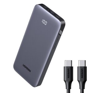 Power Bank 10000mAh PD 30W UGREEN PB535 55994B 3 Θέσεων, με καλώδιο USB-C 60W Γκρι | Φόρτιση | elabstore.gr