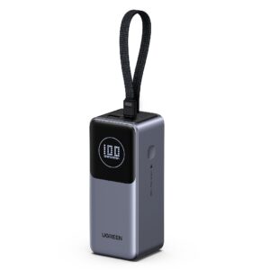 Power Bank 20000mAh PD 130W UGREEN PB723 55365B 2 Θέσεων, με καλώδιο USB-C 60W Γκρι | Φόρτιση | elabstore.gr