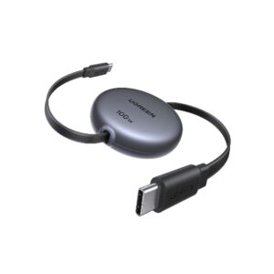 Καλώδιο Φόρτισης UGREEN L531 65905 USB-C σε USB-C PD 100W, Επαναφερόμενο 1m | Καλώδια | elabstore.gr