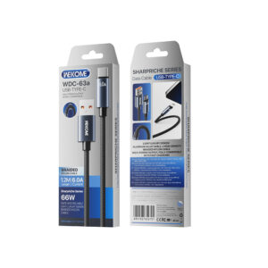 Καλώδιο Φόρτισης WK WDC-63a USB σε USB-C PD 66W 1.2m Μαύρο | Καλώδια | elabstore.gr