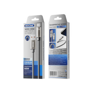 Καλώδιο Φόρτισης WK WDC-63a USB σε USB-C PD 66W 1.2m Γκρι | Καλώδια | elabstore.gr
