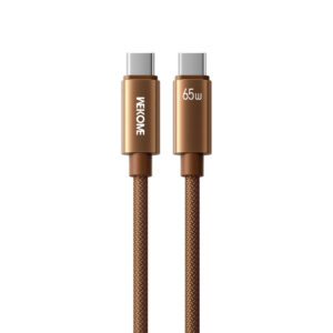 Καλώδιο Φόρτισης WK WDC-64 USB-C σε USB-C PD 65W 1.2m Καφέ | Καλώδια | elabstore.gr