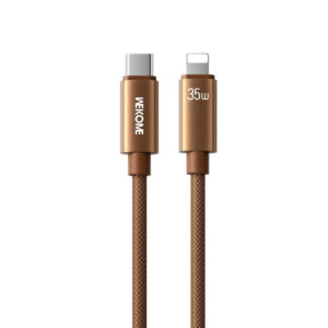 Καλώδιο Φόρτισης WK WDC-65 USB-C σε Lightning PD 35W 1.2m Καφέ | Καλώδια | elabstore.gr