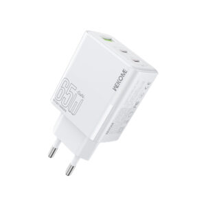 Φορτιστής Σπιτιού GaN PD 65W WK WP-U66 3 Θέσεων Λευκό | Φόρτιση | elabstore.gr