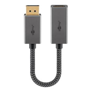GOOBAY αντάπτορας DisplayPort σε HDMI 75271, 4K/60Hz, 0.2m, γκρι | Καλώδια - Αντάπτορες | elabstore.gr