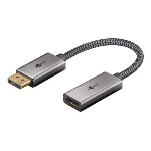 GOOBAY αντάπτορας DisplayPort σε HDMI 75271, 4K/60Hz, 0.2m, γκρι | Καλώδια - Αντάπτορες | elabstore.gr