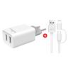 POWERTECH φορτιστής τοίχου 2x USB & καλώδιο USB σε Micro/Lightning BNDL-0198 | Αξεσουάρ κινητών | elabstore.gr