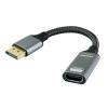 POWERTECH αντάπτορας DisplayPort σε HDMI CAB-DP077, 8K/60Hz, 0.1m, μαύρος | Καλώδια - Αντάπτορες | elabstore.gr
