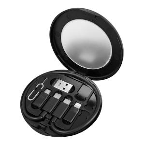 POWERTECH all in one κιτ φόρτισης με καλώδιο & αντάπτορες CAB-U161, 60W, 30cm, μαύρο | Καλώδια - Αντάπτορες | elabstore.gr