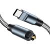 POWERTECH καλώδιο ήχου USB-C σε Toslink CAB-UC091, 1m, γκρι | Καλώδια - Αντάπτορες | elabstore.gr