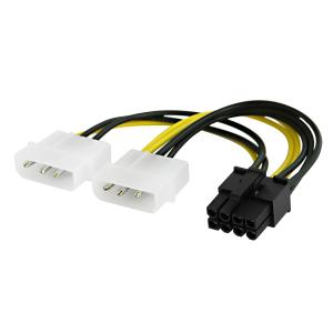 POWERTECH καλώδιο PCIe 8pin σε 2x molex 3pin CAB-W051, 0.15m | Καλώδια - Αντάπτορες | elabstore.gr