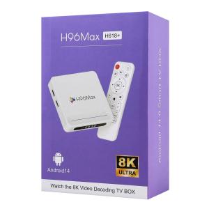 H96 MAX TV Box H618 Plus, 8K, 4/32GB, WiFi 6, Bluetooth, Android 14 | Εικόνα & Ήχος | elabstore.gr