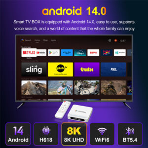H96 MAX TV Box H618 Plus, 8K, 4/32GB, WiFi 6, Bluetooth, Android 14 | Εικόνα & Ήχος | elabstore.gr