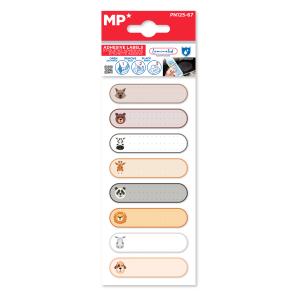 MP αυτοκόλλητες ετικέτες PN125-67, αδιάβροχες, 1.5x6cm, 8 σχέδια, 16τμχ | Αναλώσιμα - Είδη Γραφείου | elabstore.gr