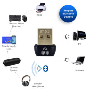 POWERTECH USB Bluetooth 5.3 αντάπτορας PT-1451 με εμβέλεια έως 20m | Δικτυακά | elabstore.gr
