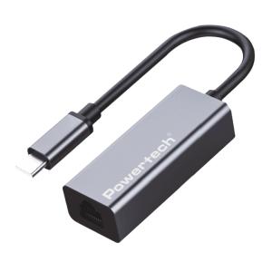 POWERTECH αντάπτορας δικτύου PT-1455, USB-C, 1000Mbps Ethernet, γκρι | Δικτυακά | elabstore.gr
