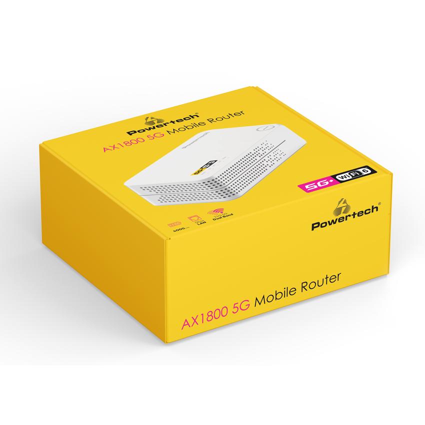 POWERTECH 5G mobile router PT-1511, WiFi 6, AX1800 dual band, 4000mAh | eLabstore.gr POWERTECH 5G mobile router PT-1511, WiFi 6, AX1800 dual band, 4000mAh | Δικτυακά | elabstore.gr