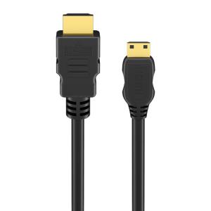 GOOBAY καλώδιο mini HDMI σε HDMI 74088 με Ethernet, 4K/60Hz, 10.2 Gbps, 5m, μαύρο | Καλώδια - Αντάπτορες | elabstore.gr