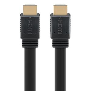 GOOBAY καλώδιο HDMI 77133 με Ethernet, flat, 8K/60Hz, 48 Gbps, 1m, μαύρο | Καλώδια - Αντάπτορες | elabstore.gr