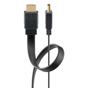 GOOBAY καλώδιο HDMI 77135 με Ethernet, flat, 8K/60Hz, 48 Gbps, 2m, μαύρο | Καλώδια - Αντάπτορες | elabstore.gr