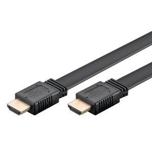 GOOBAY καλώδιο HDMI 77135 με Ethernet, flat, 8K/60Hz, 48 Gbps, 2m, μαύρο | Καλώδια - Αντάπτορες | elabstore.gr