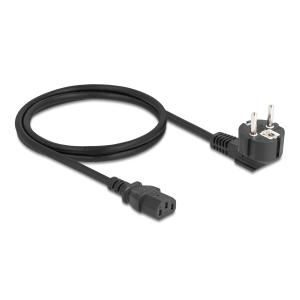 DELOCK καλώδιο τροφοδοσίας 81299, 3x 0.75mm², 1m, μαύρο | Καλώδια - Αντάπτορες | elabstore.gr