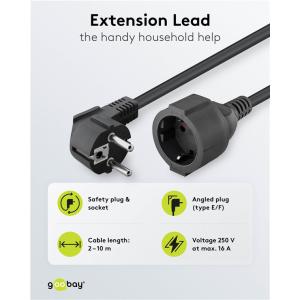 GOOBAY μπαλαντέζα προέκταση ρεύματος 93094, schuko, 3x 1.5mm², 5m, μαύρη | eLabstore.gr GOOBAY μπαλαντέζα προέκταση ρεύματος 93094, schuko, 3x 1.5mm², 5m, μαύρη | Τροφοδοσία Ρεύματος | elabstore.gr