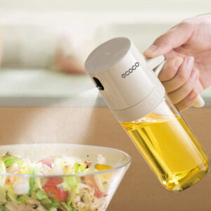 ECOCO γυάλινο δοχείο λαδιού E24235 με ψεκαστήρα, 250ml, γκρι | Οικιακά Είδη κουζίνας | elabstore.gr