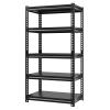 HOME USE μεταλλική ραφιέρα HUH-0248 με 5 ράφια, 90x40x183cm, μαύρη | Αναλώσιμα - Είδη Γραφείου | elabstore.gr