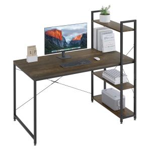 HOME USE γραφείο HUH-0249 με ραφιέρα, 120x60x122cm, καφέ/μαύρο | eLabstore.gr HOME USE γραφείο HUH-0249 με ραφιέρα, 120x60x122cm, καφέ/μαύρο | eLabstore.gr