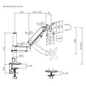 BRATECK βάση γραφείου οθόνης LDT97-C012PE, 17-32", έως 9kg | eLabstore.gr BRATECK βάση γραφείου οθόνης LDT97-C012PE, 17-32", έως 9kg | eLabstore.gr
