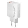POWERTECH φορτιστής τοίχου PT-1493, USB/USB-C, 20W, λευκός | Αξεσουάρ κινητών | elabstore.gr